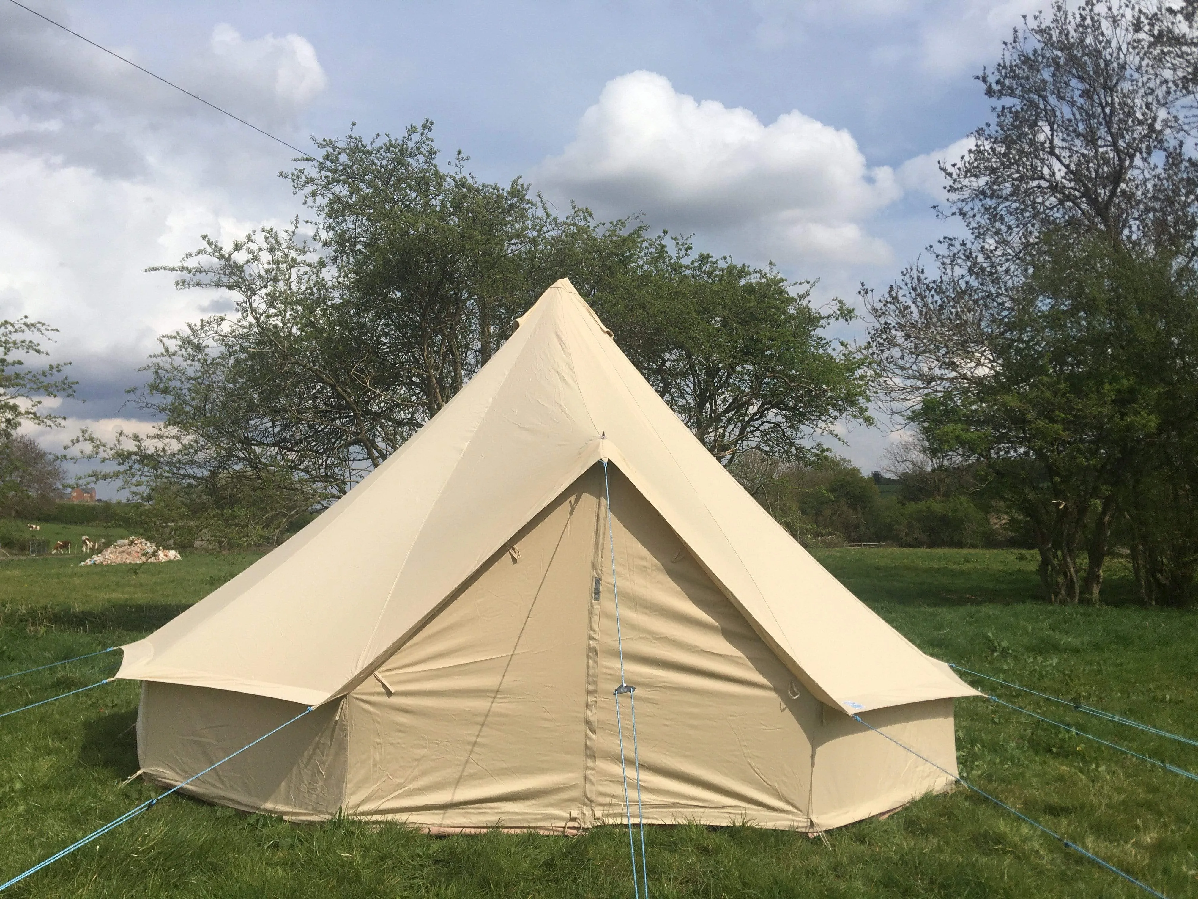 5m Bell Tent 285gsm 100% Natural Canvas | Mesh Wall