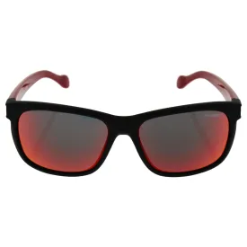 Arnette Men's AN4196 Slacker Square Sunglasses, Fuzzy Black Red/Red Chrome, 59 mm