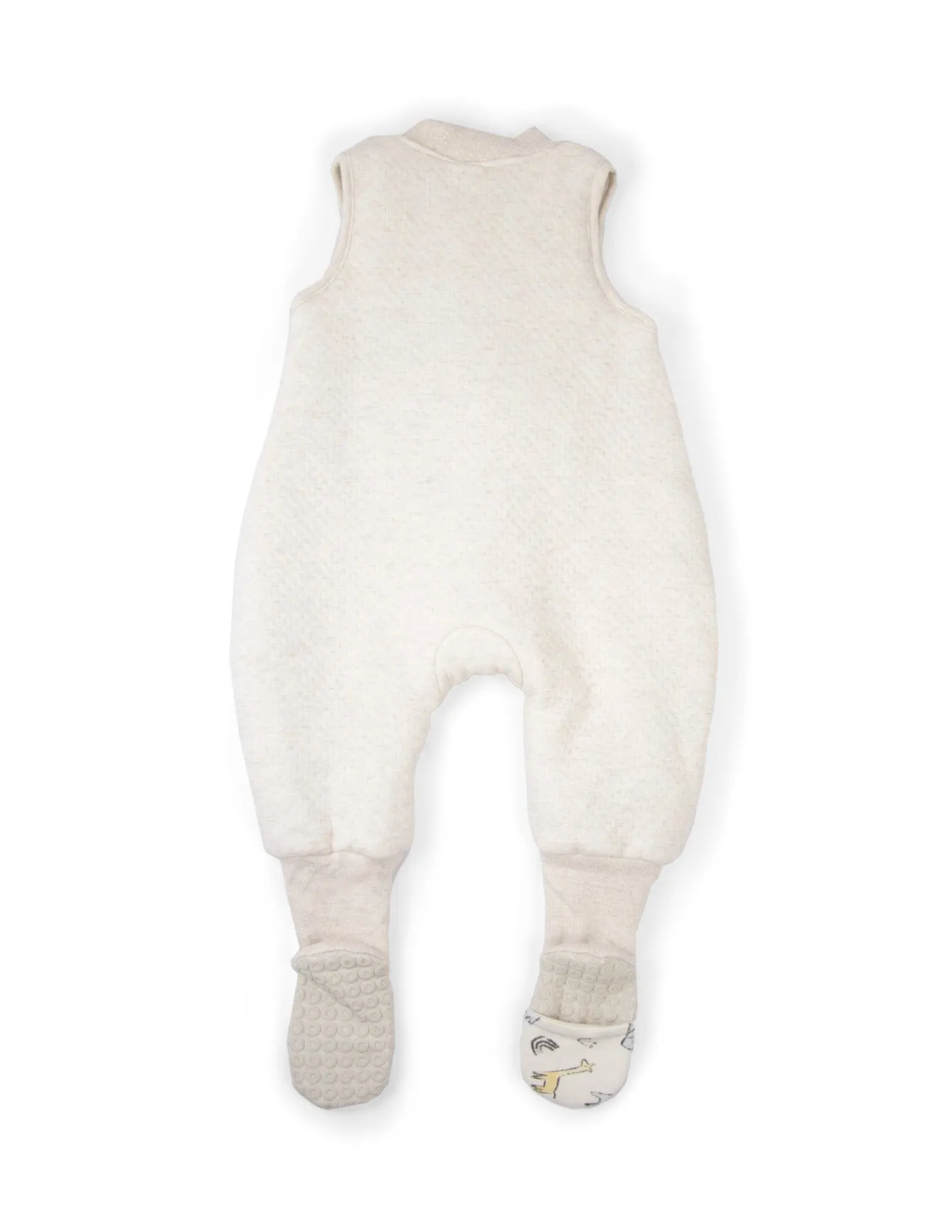 babystudio warmies cotton sleeveless with legs 2.5 TOG - oatmeal/rumble jungle