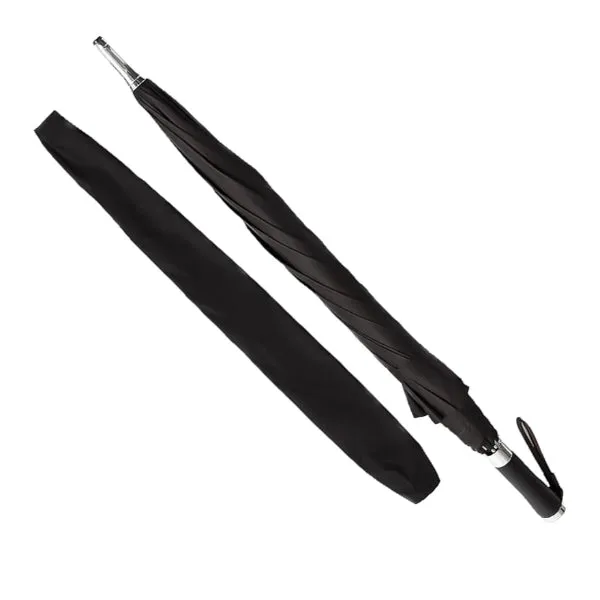 Black Long Windproof Umbrella