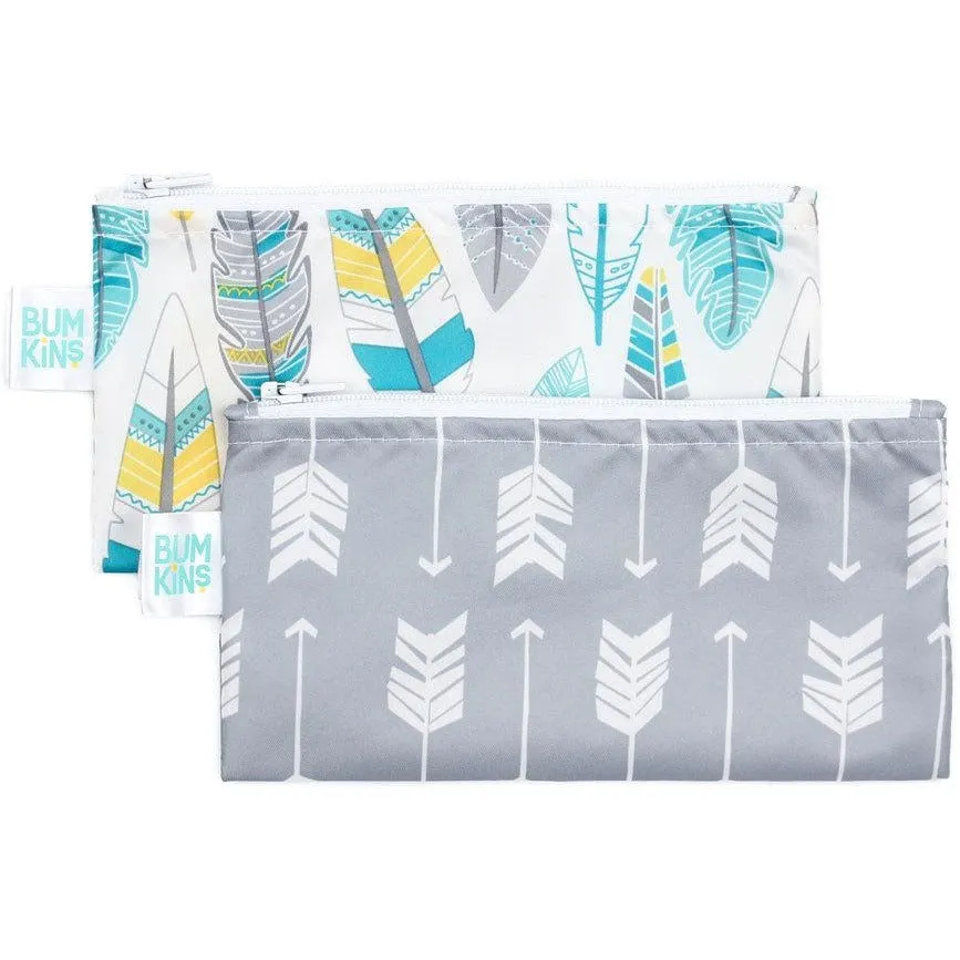 Bumkins - Reusable Snack Bags (2 pk Small) - Feathers/Arrows