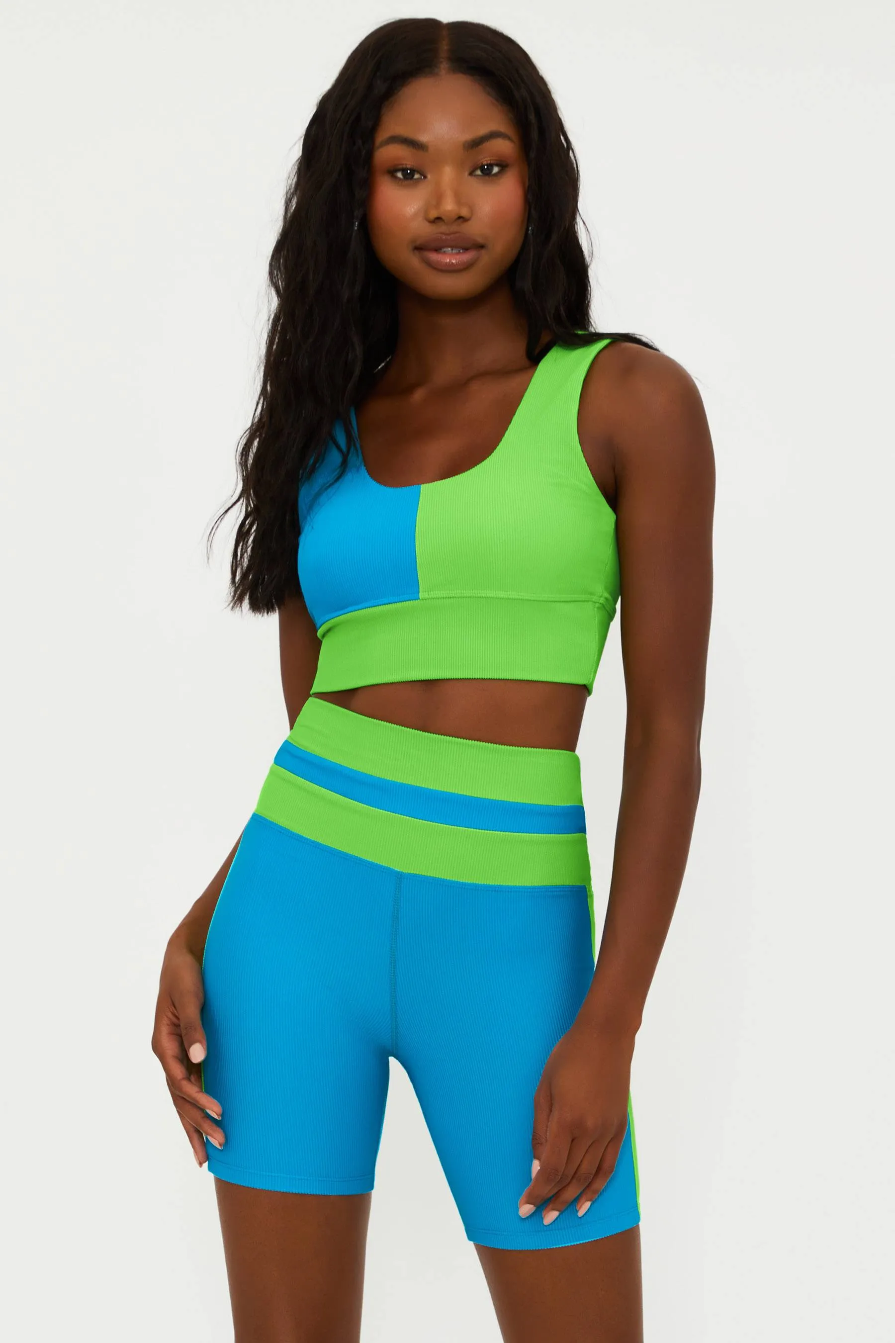 Carina Top Palm Green Colorblock