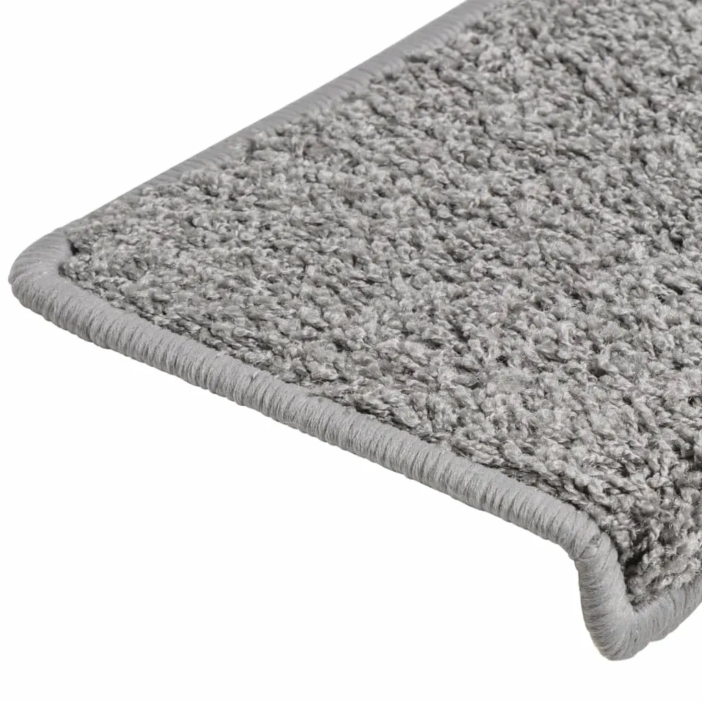 Carpet Stair Treads 15 pcs 65x21x4 cm Grey