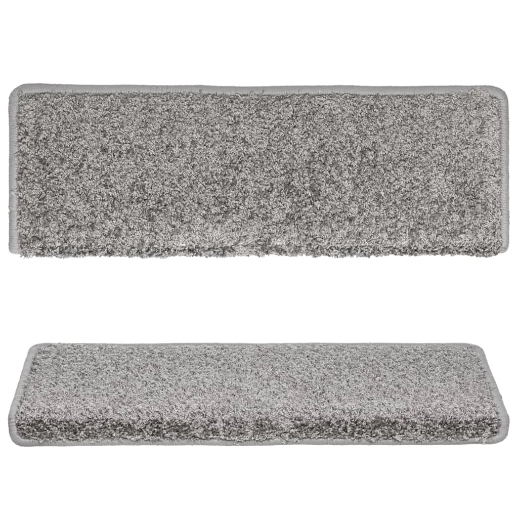 Carpet Stair Treads 15 pcs 65x21x4 cm Grey