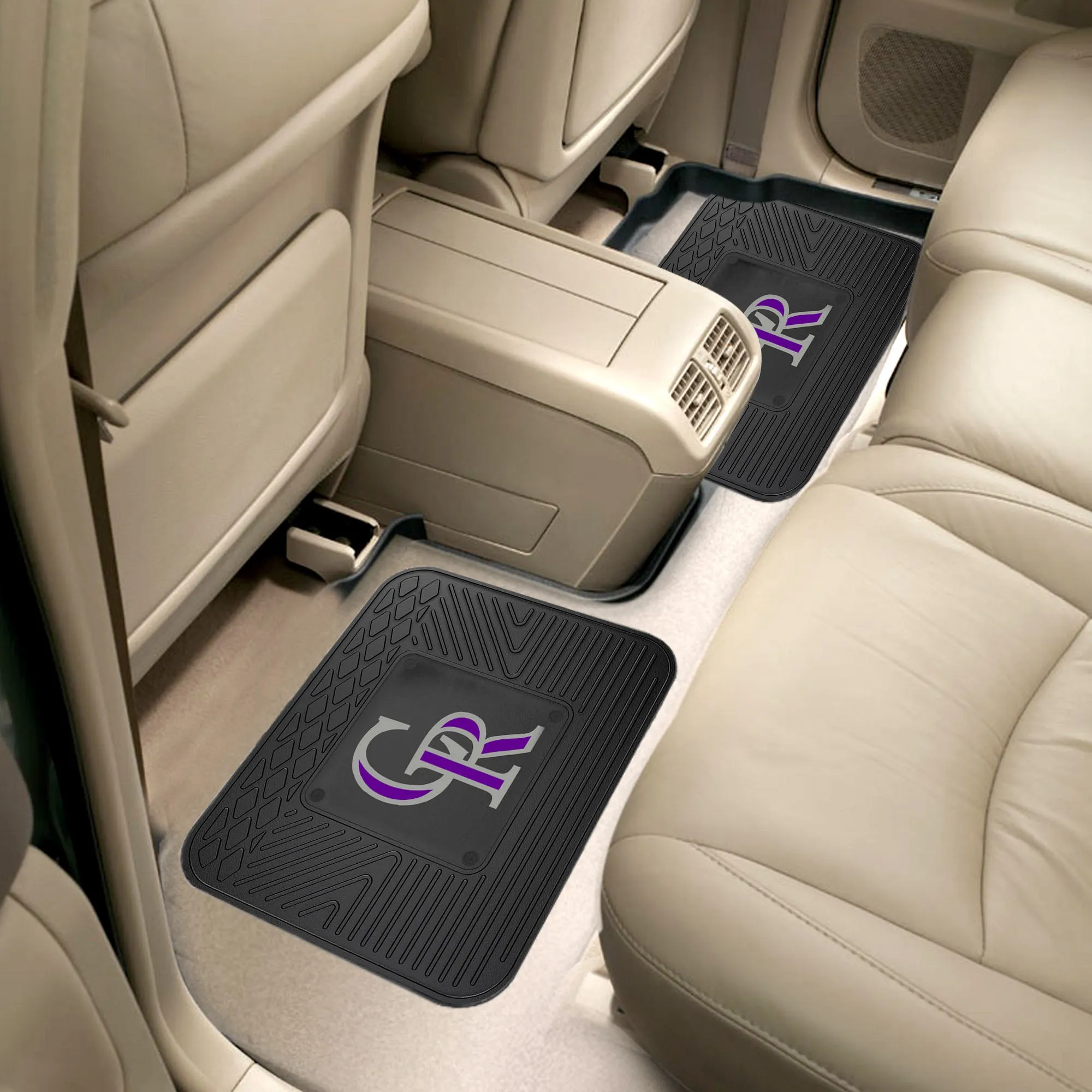 Fanmats Colorado Rockies Back Seat Car Utility Mats - 2 Piece Set