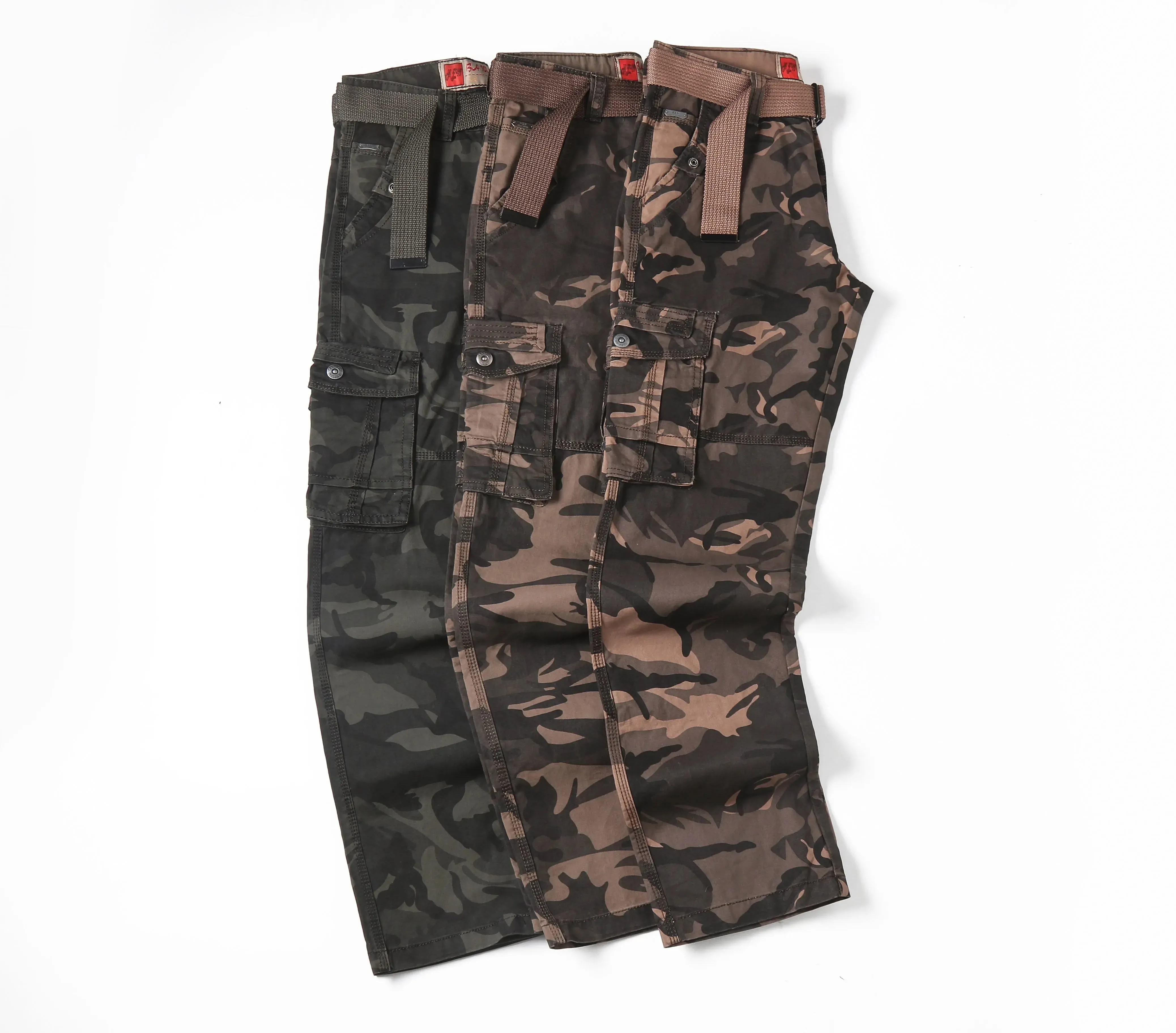 High Quality Camo Hiking Straight Leg Men's Cargo Pants Mens Stretch Hiking Cargo Pants