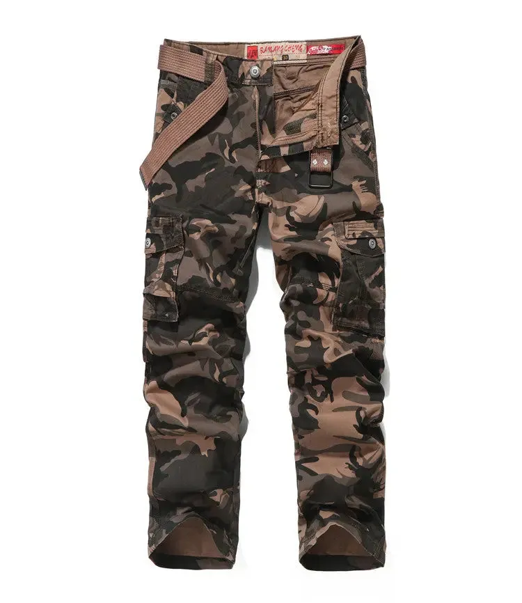 High Quality Camo Hiking Straight Leg Men's Cargo Pants Mens Stretch Hiking Cargo Pants