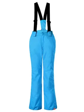 Kids Windproof Royal Blue Ski Hiking Suspender Snowboard Pants