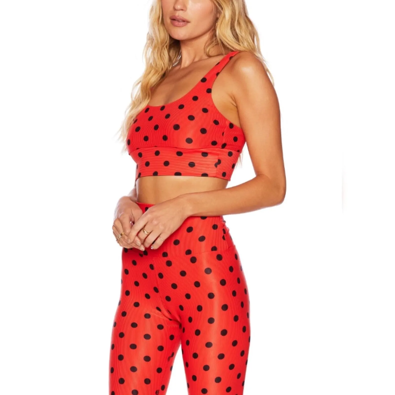 Leah Top - Scarlet Polka Dot