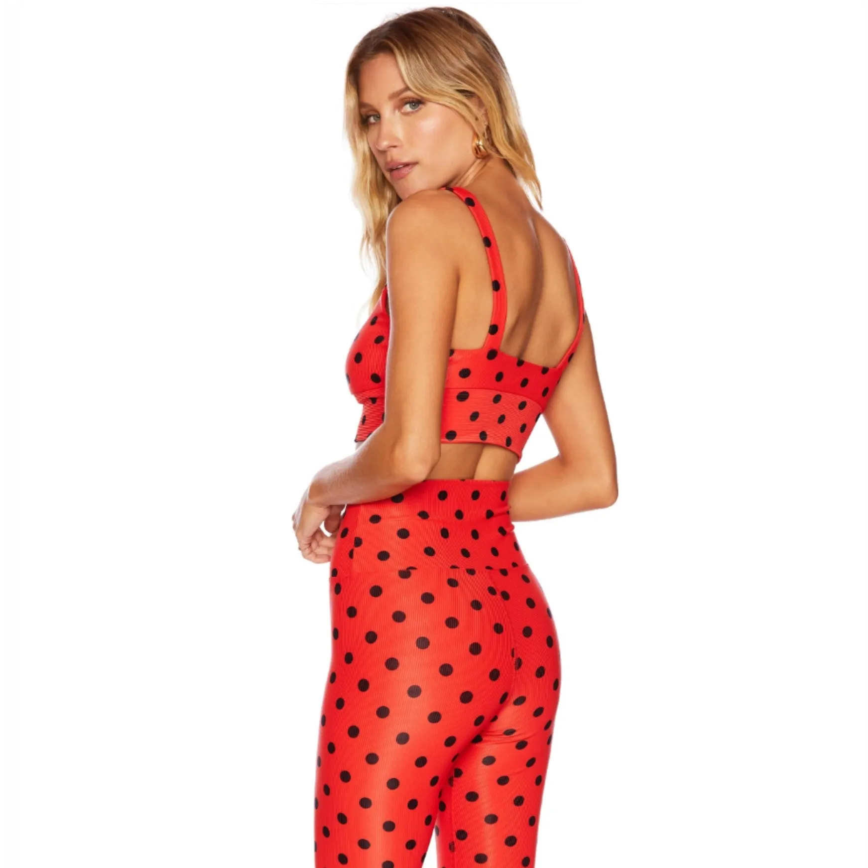 Leah Top - Scarlet Polka Dot