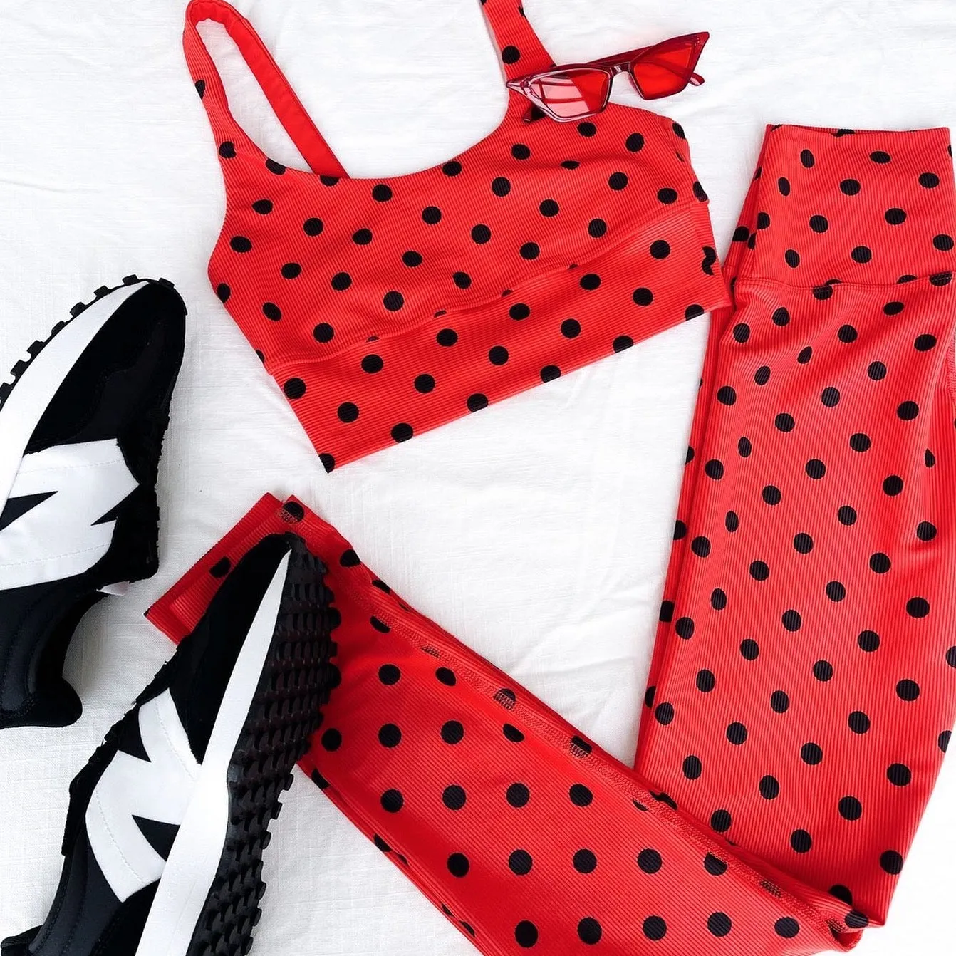 Leah Top - Scarlet Polka Dot