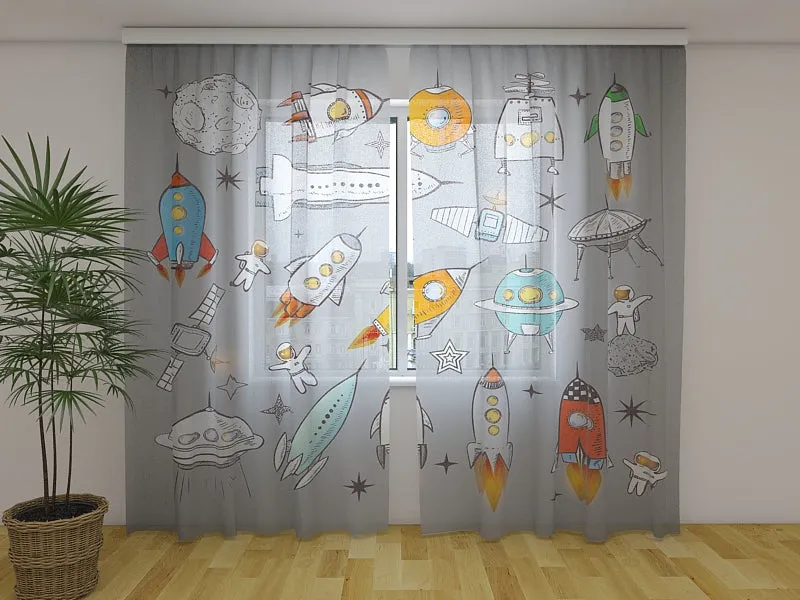 Photo Curtain Spaceships and Shuttles