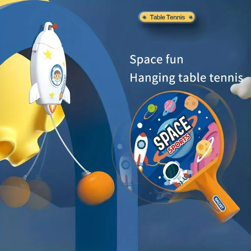 Spacethemed Table Tennis Set for Kids Indoor Eye Exercise Trainer