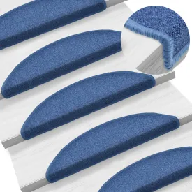 Stair Mats 10 pcs 56x17x3 cm Blue