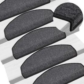 Stair Mats 10 pcs 65x24x4 cm Anthracite