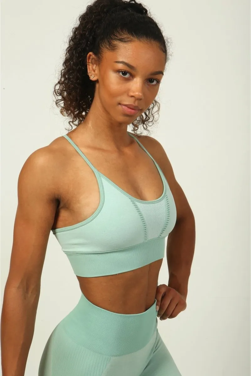 Strapped Sports Bra - Mint