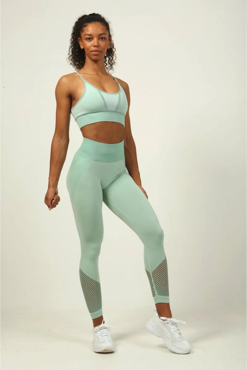 Strapped Sports Bra - Mint