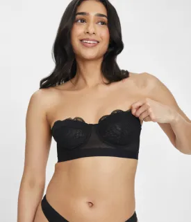 The Lace Strapless: Jet Black