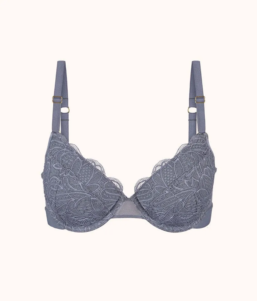 The Lace T-Shirt Bra: Smoke