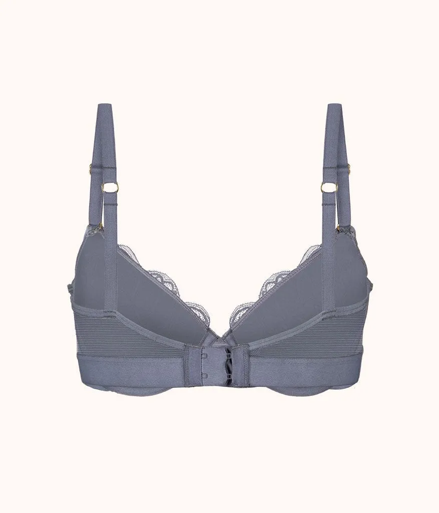 The Lace T-Shirt Bra: Smoke