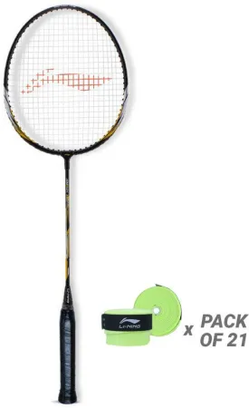 XP-IV Strung Badminton Racket With Free Head Cover | Pack of 21 Grip